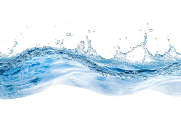 Water Wave Splash Isolated Liquid.