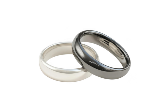 Wedding Rings Isolated with Marriage, Love, and Black Background. - Powered by Adobe
