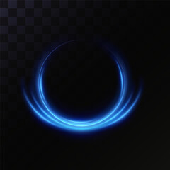 Neon magic circle.Futuristic light circle for background.Light frame.Vector.Magic portal.