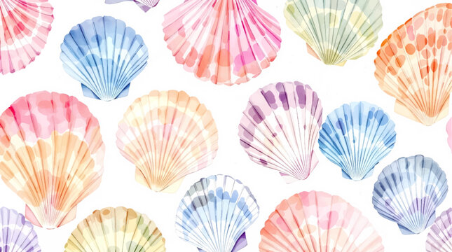 seamless pattern with seashells