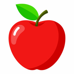Apple icon isolated vector illustration, color drawing sign, symbol. apple fruit design