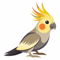 vector illustration of a yellow parrot