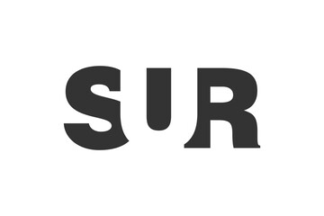 SUR logo design. Initial letter S U R bold font style for tech startups, consulting, corporate branding. Creative company name, headlines typography identity, trendy logotype.