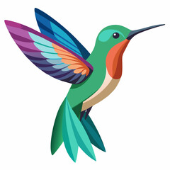 Obraz premium hummingbird and flower isolated on Transparent background