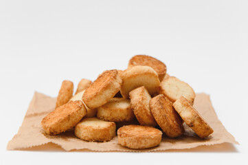 butter cookies isolated on white background
