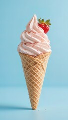 Strawberry Bliss Ice Cream Cone