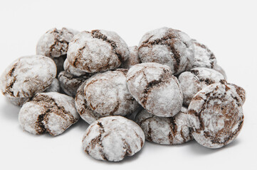 butter cookies isolated on white background