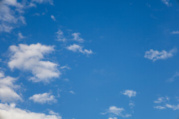 Blue Sky with White Clouds