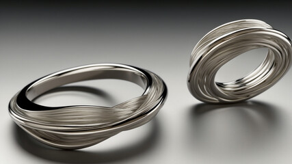 Fototapeta premium two silver rings