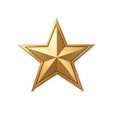 Obraz premium Golden star shining with success, achievement and excellence
