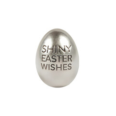 Shiny Silver Easter Egg: Festive Holiday Image