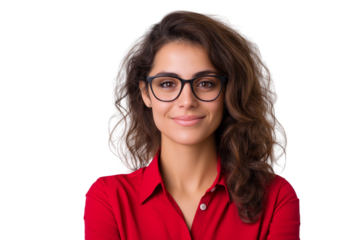Greek female teacher  isolated on transparent white background