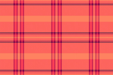 Vibrant coral and peach plaid pattern.  Perfect for textile design, website backgrounds, or fashion projects. This seamless texture offers a cheerful, modern aesthetic with a touch of retro charm.