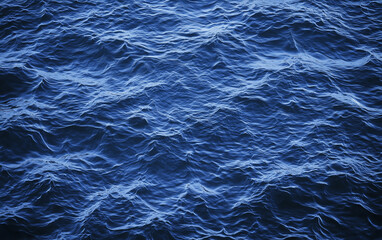 Fototapeta premium Deep Blue Ocean Water Surface with Gentle Waves and Ripples Texture Background