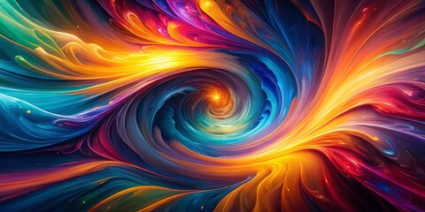 Fototapeta premium Abstract Background: Vibrant Swirls of Color and Light - Stock Photo