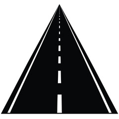 Simple Straight Road Vector Illustration - Minimalist Road Design