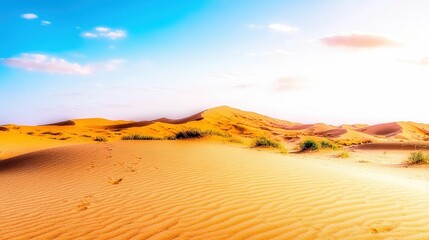 Fototapeta premium Sunrise desert landscape