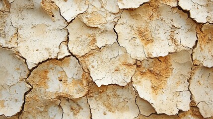 Fototapeta premium Close up image of dry cracked earth surface texture