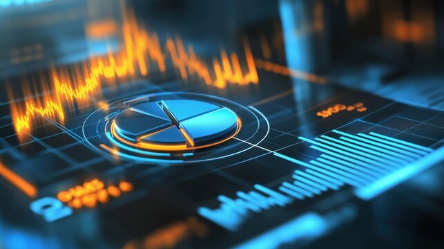 Data-driven digital marketing strategy: visualizing performance with pie charts and graphs
