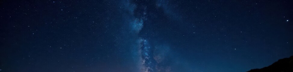 Fototapeta premium A starry night sky with twinkling stars against a dark and vast black background, night, cosmos