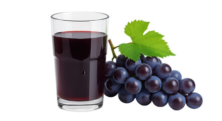 Isolated Grape Juice and Grapes
