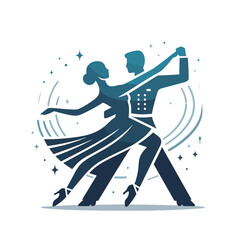Obraz premium Dancers performing a tango in an elegant style