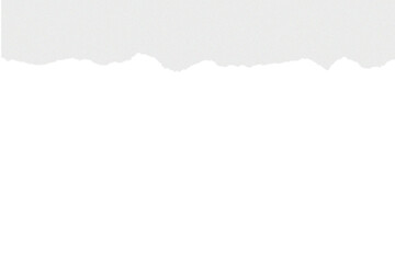 Realistic torn paper edge. Ripped white paper mockup isolated on transparent background. Piece of rip paper PNG. mockup template
