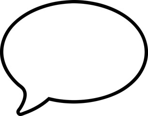 Black and White Speech Bubble Design for Social Media, Communication, and Creative Projects Stock Illustration