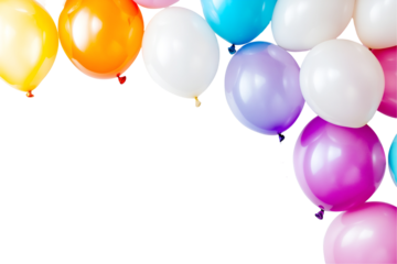 colorful balloons isolated on white