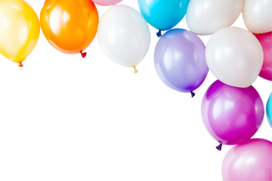 colorful balloons isolated on white