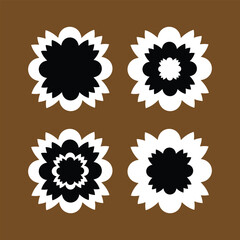 flower icon set