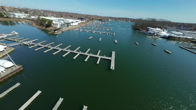 FPV Flight Over the Porter River, Danvers, Massachusetts