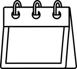Minimalist Black and White Calendar Icon for Event Planning, Scheduling, and Important Date Reminders