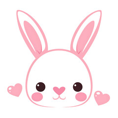 Fototapeta premium Adorable and Playful Rabbit Engaged in Various Activities, Minimalist and Logo-Style Designs illustrator.
