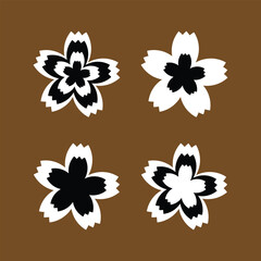 flower icon set 