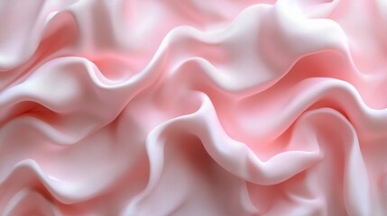 Soft pink silk fabric background with elegant flowing folds and delicate texture