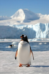 Obraz premium Penguin Portrait in Antarctica