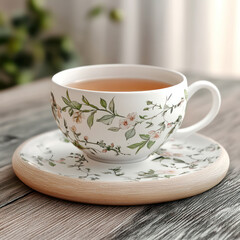 cup of tea on the table