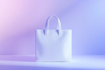 White mock-up shopping bag displayed in a colorful background for product showcase