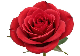 Naklejka premium A close up of a vibrant red rose with delicate petals