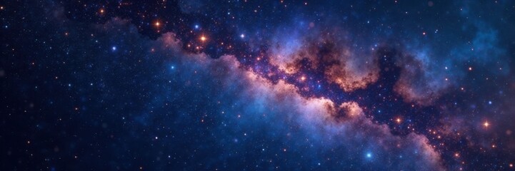 Celestial canvas with scattered stars twinkling like diamonds against the inky blackness of space, stardust, stars, space