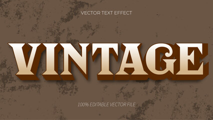 Vintage Editable Text Effect Design Template with brown color theme