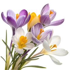Fototapeta premium Beautiful Crocus Flowers: Spring Blooms