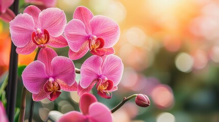 Tropical pink orchid