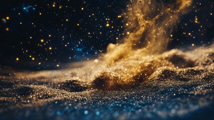 Cosmic Universe Scene with Planets, Stars, and Galaxies in Outer Space