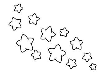 Background with stars. Cartoon cute image for design.