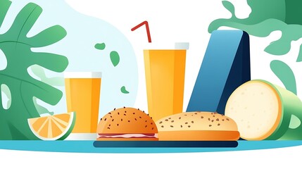 App Interface Design: Picnic Food & Drinks