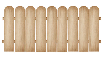 wooden fence isolated on white