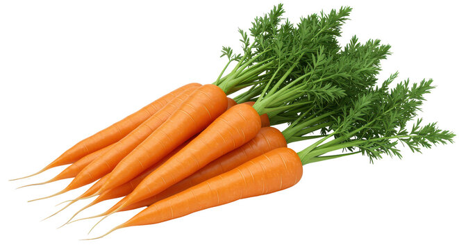 Isolated Bunch of Carrots