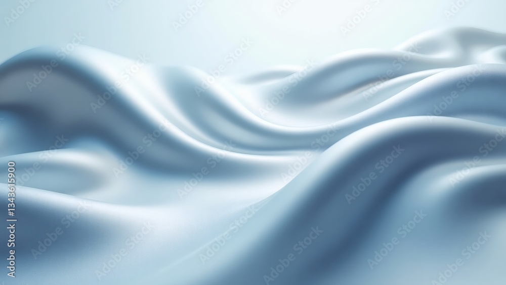 Poster an elegant, flowing fabric with smooth curves and soft folds, creating a sense of luxury and serenity